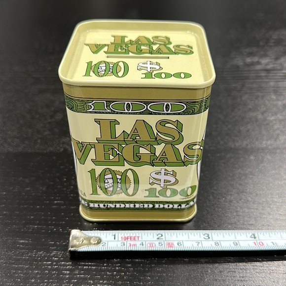 Las Vegas Money Tin Coin Bank - Picture 7 of 8